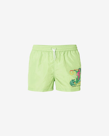 Surfing Wirdo Swim Shorts | Men Swimwear Lime | GCDS Spring/Summer 2023